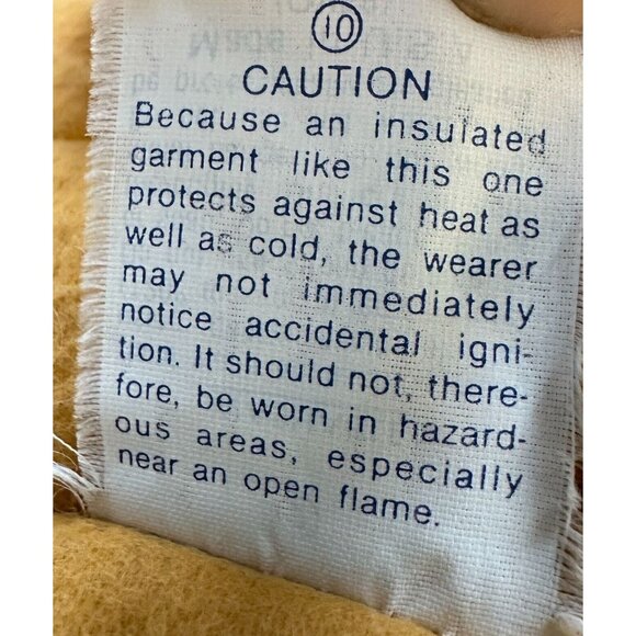 Vintage Cal Craft Insulated Jacket Adults L 42-44 Tan Lined Snap & Zip USA Made - Picture 15 of 16